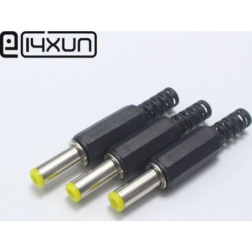 2pcs/lot 5.5*2.1mm/5.5mm x 2.1mm x 14mm DC Power Male Plug Adapter Socket Jack Yellow Head Plastic Handle DIY Connector