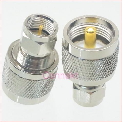5pcs/lot PL259 UHF male plug to F TV male RF coaxial adapter connector ENGLISH GPS RADIO