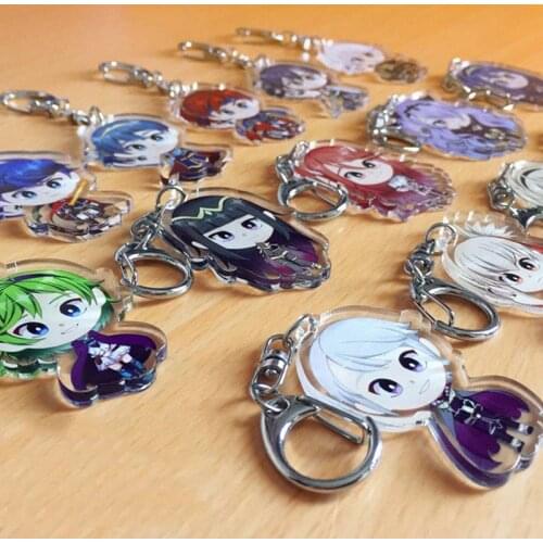 Anime Danganronpa Dangan Ronpa Komaeda Nagito Acrylic Figure keychain Keyring Decoration Collection Model Toy Cosplay