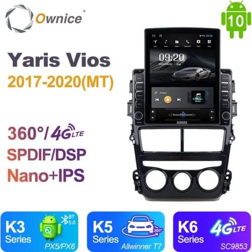 Android 10.0 Ownice Autoradio 2 Din for Toyota Yaris Vios 2017 - 2020 Car Radio Auto GPS Navigation Multimedia DSP 360 Panorama