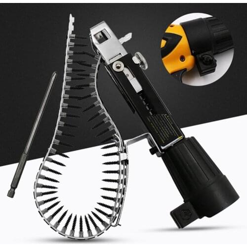 Automatic Screw Chain Nail Tool Adapter Drill Chain Attachment Set For Electric Drill Woodworking Tool Cordless Power Drill