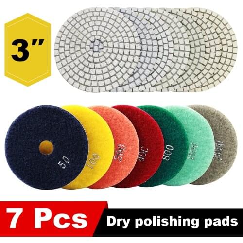 Free shipping diamond polishing pads 80mm 3 inch dry polishing for granite concrete marble disc