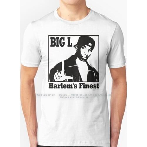 Big L Harlem`s Finest T Shirt 100% Pure Cotton Big L Lamont Rapper Rap Hiphop Harlem
