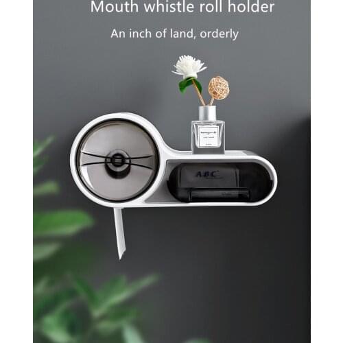 Bathroom Toilet Paper Holder Paper Tissue Box Plastic Toilet Dispenser Wall Mounted Roll Paper Storage Box Free Punching