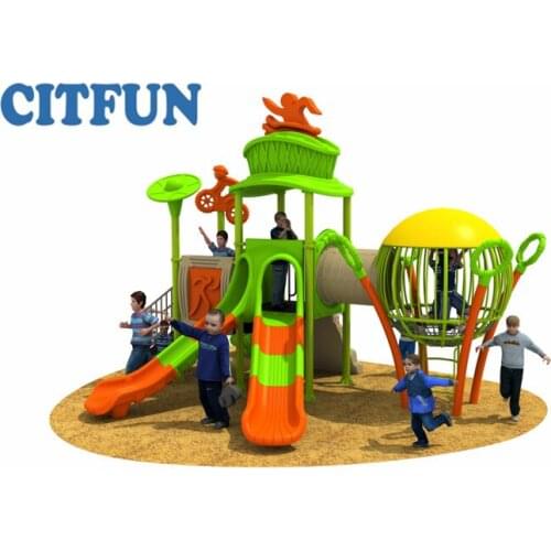 Hot sales Sports Series kids playground equipment,kids climbing Childrens plastic slide Garden slide Amusement Park OP18H-020C