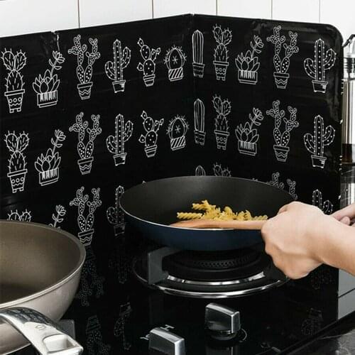 Anti Splatter Shield Guard Oil Splash Guard Aluminum Foil Oil Block Oil Barrier Stove Anti-Splashing Oil Baffle Heat Insulation