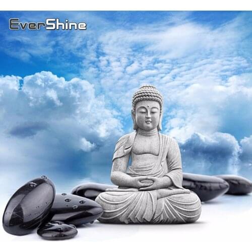 Evershine Diamond Painting Full Square Religion Icon Buddha Diamond Embroidery Portrait Cross Stitch Full Set Diamond Mosaic Zen