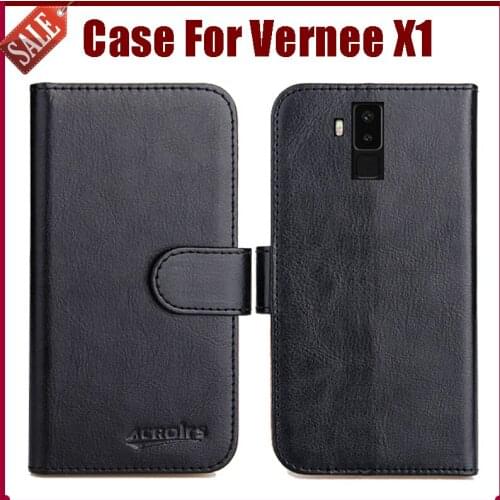 Hot Sale! Vernee X1 Case New Arrival 6 Colors High Quality Flip Leather Protective Cover For Vernee X1 Case Phone Bag