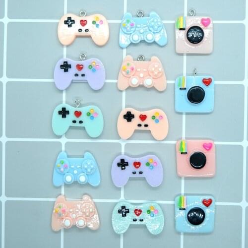 Camera Video game controller charms pendants for jewelry making bracelets necklace earrings making resin flat back cabochon