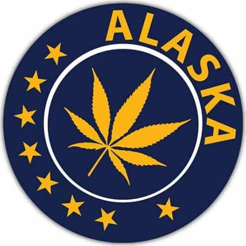 Creative 13cm x 13cm For Alaska USA State Graffiti Sticker Personality Creative Decals Retro Vintage Mouth Car Pull Flow