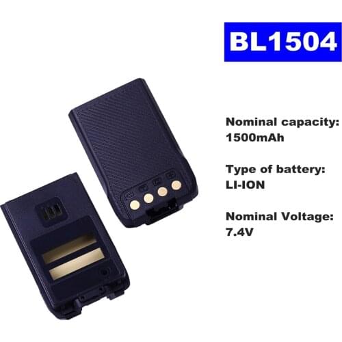 7.4V 1500mAh LI-ION Radio Battery BL1504 For HYT Walkie Talkie PD500/600 Two Way Radio