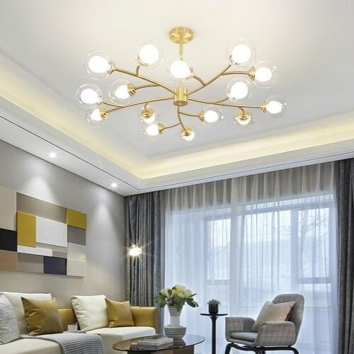 Hall Chandelier Post-Modern Simple and Light Luxury High-End Nordic Dining-Room Lamp Creative Personality Molecular Atmospheric