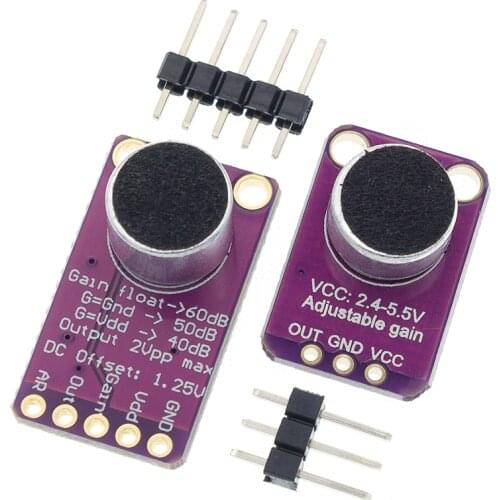 10PCS MAX9814 Microphone AGC Amplifier Board Sound sensor Module Auto Gain Control Attack for Arduino MAX4466 PCB Board Diy Kit