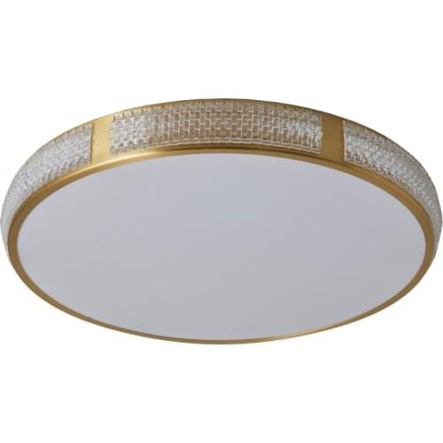 Master bedroom ceiling lamp all copper balcony small apartment minimalist light luxury corridor aisle round room