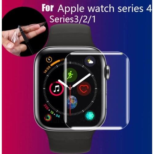 Soft Glass For Apple Watch 4 3 2 Se 44mm 40mm IWatch Series 3 42mm 38mm HD (Not Tempered) Film Apple Watch Screen Protector