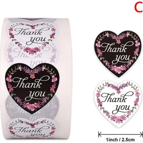 500pcs Thank You Stickers Taste Business Order Home Hand made Sticker Wedding Envelope Seals Label Stickers Foil
