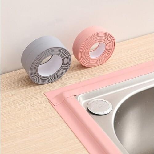 New 3.2mx22mm Windows Bath Tape Sealing Strips Pvc Kitchen Waterproof Wall Sticker Self-adhesive Seam Toilet Corner Seal Strip