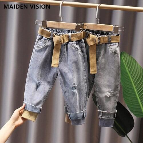 1-6Y Kids Boys Clothes Ripped Jeans Pants Children Denim Clothing Trend Long Bottoms Baby Boy Casual Trousers