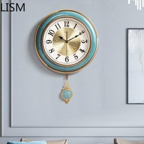 Luxury Pendulum Wall Clock Living Room Fashion Large Wall Clock Modern Design Vintage Creative Nordic Reloj De Pared Watches New