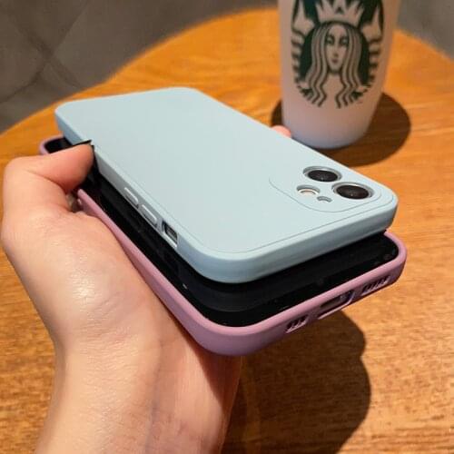 Luxury Original Liquid Silicone Soft Case For iPhone 11 12 Pro X XR XS Max 7 8 Plus SE2 2020 Camera Lens Protect Phone Case