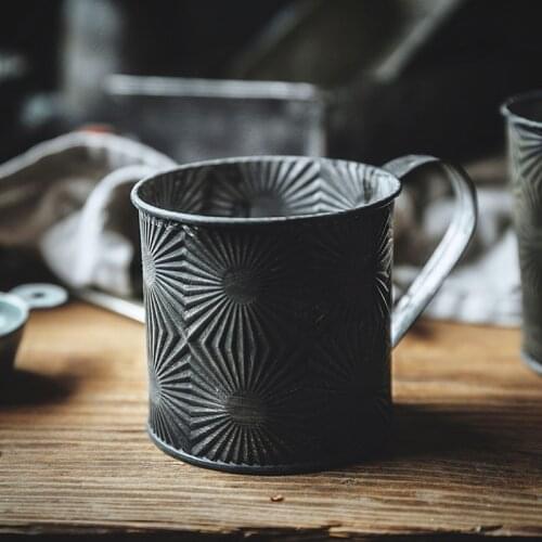 Retro Iron Metal Small Cup Vintage Flower Bucket Bread Trays Cake Snack Storage Tray Photography Props Home Decor Tools