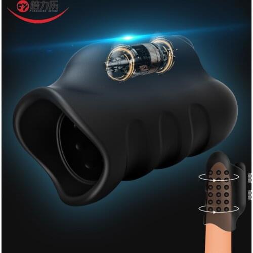 Male Glans Trainer Delay Ejaculation Glans Vibrator Penis Massager Adult Sex Toy For Men Masturbator Long Lasting Penis Trainer