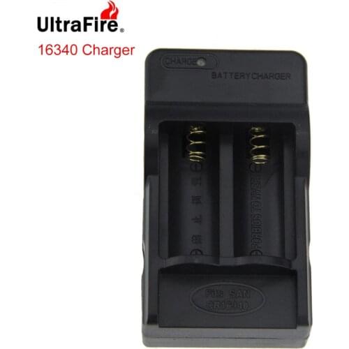 FandyFire 16340 and 123A chargers US Double Slots Battery Charger - Black