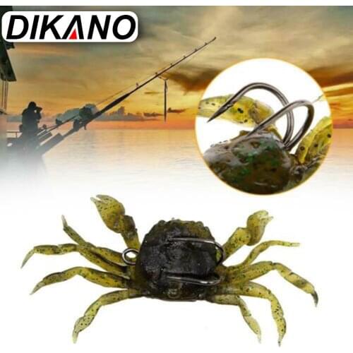 1pc 8cm/34.5g Soft Simulation Crab Fishing 3d Lures Bait With Hook Jerkbait Tackle