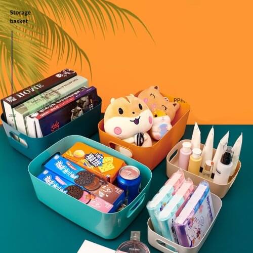 Storage Containers PP Large Capacity Meet Multiple Storage Need Rectangular Storage Basket With Humanized Handle Design Hole 1PC