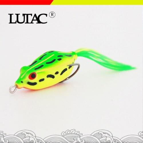 6 pcs mixed color LUTAC frog soft plastic fishing bait frog pvc materials 45mm 7g China gears