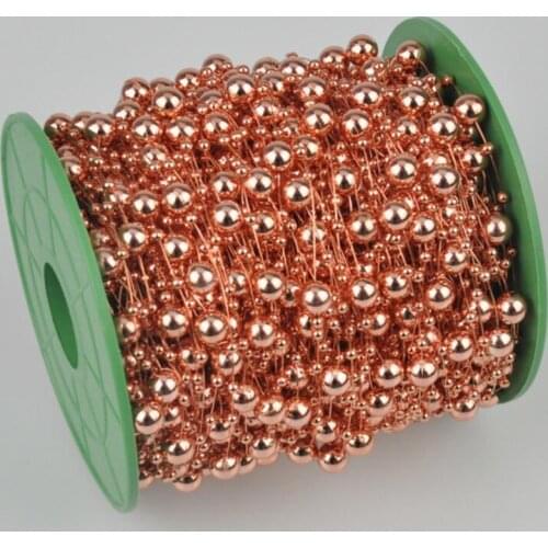 60Meter 8mm&3mm Round Beads Chain Garland For Bead Curtain Christmas Tree Wedding Party Holiday Venue Garment Lace Decoration