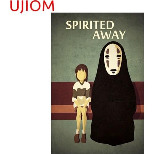 UJIOM Miyazaki Animation Poster Wall Stickers Home Office Bedroom Accessories Vinyl Wallpaper Wall Decal Moisture Proof