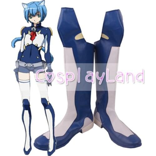 Asobi ni Iku yo! Melwin Blue Cosplay Boots Shoes Women Shoes Costume Customized Halloween Carnival Cosplay Costume Accessories