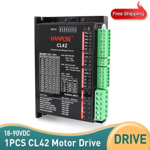 Free shipping CL42 closed loop step servo driver for NEMA17 CNC controller driver 18-90VDC servo motor for 3D Medical machinery