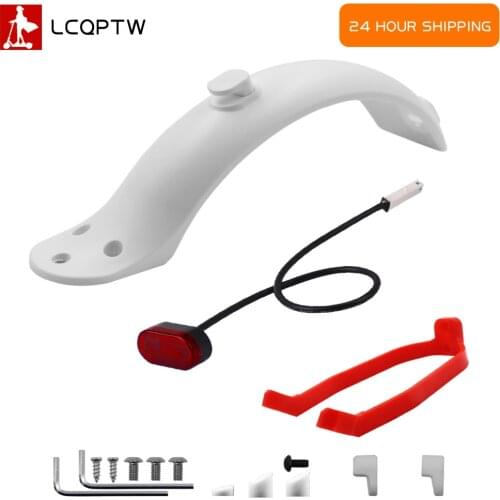 Mudguard Front Rear Back Fender Guard Wing Shelf Rear Tail Lamp Back Brake Light for Xiaomi Mijia Electric M365 Scooter pro part