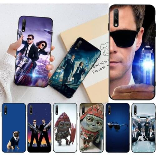 CUTEWANAN Men In Black International poster Black TPU Soft Phone Cover For Huawei Nova 6se 7 7pro 7se honor 7A 8A 7C Prime2019