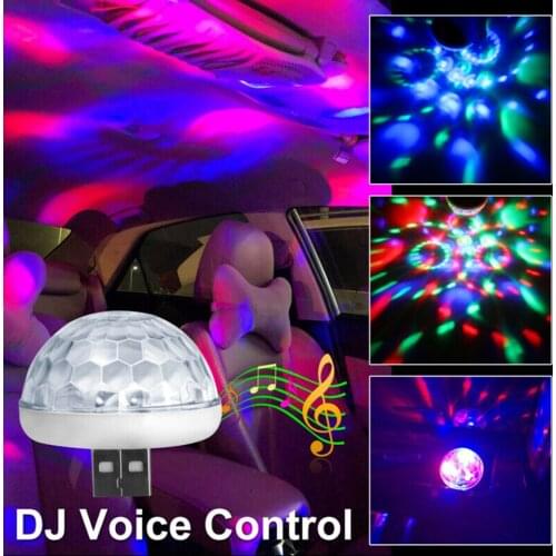 Mini Decorative Lights Mobile Phone 3W 5V Ambient USB Voice Control Ball