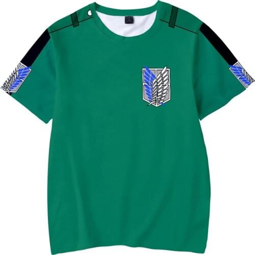 Attack on Titan 3d t shirt anime plus size tops tees summer mens short sleeve tshirt cartoon streetwear t-shirt boys clothes
