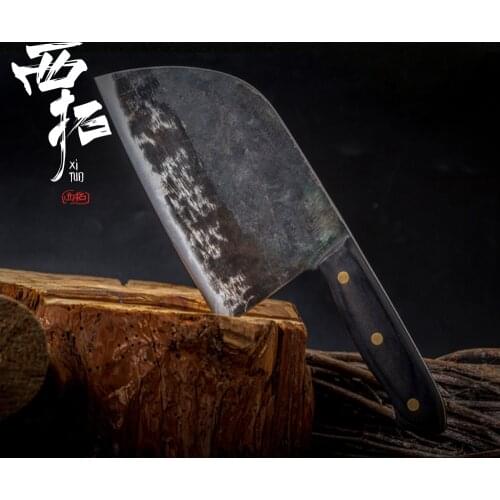 XITUO Handmade Forged Kitchen Chef Knives Full Tang High-carbon Clad Steel Professional butcher knife Cleaver Meat Slicing Chop