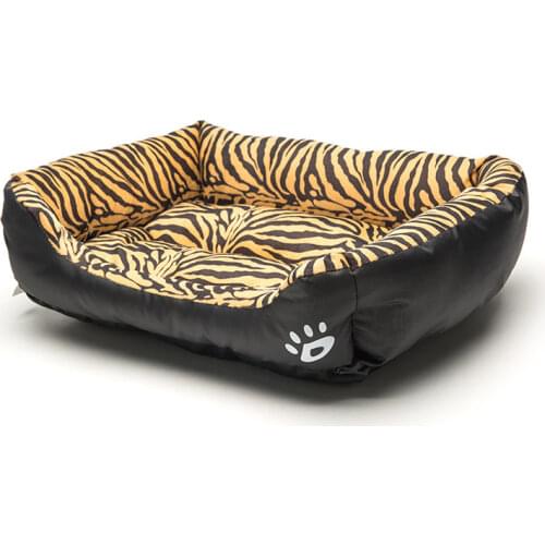 Leopard Warm Pet Bed for Small Medium Dogs Breathable Dog House Washable Cotton Puppy Sofa Kennel Pet mat cushion cama perro