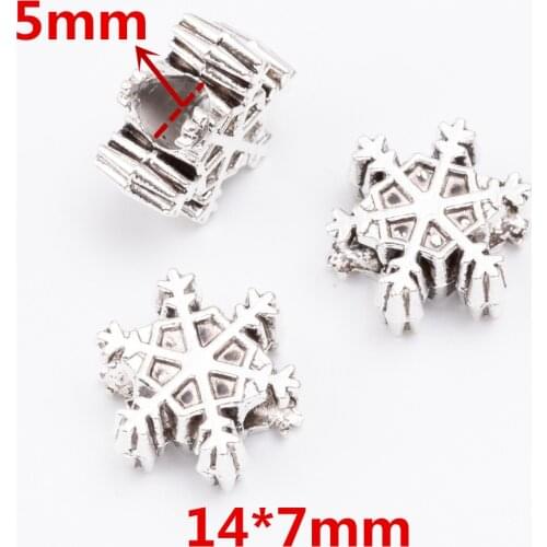 15 pcs/lot Fashion zinc alloy Metal Large Hole Beads charms DIY European Bracelet jewelry Fittings making 6922