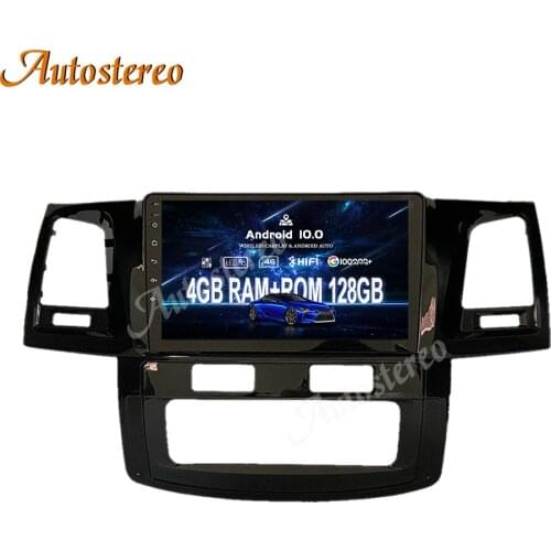 For Toyota Hilux Fortuner 2008 Android 10.0 4+128G Carplay Multimedia Player Car Auto Radio Stereo GPS Navigation IPS Screen