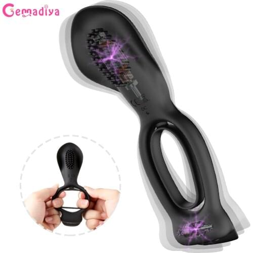 Male Masturbator for Men Vibrator Sex Toys Delay Trainer Lock Ejaculation Cock Penis Massager Vibration Rings Adult Men Sex Toys