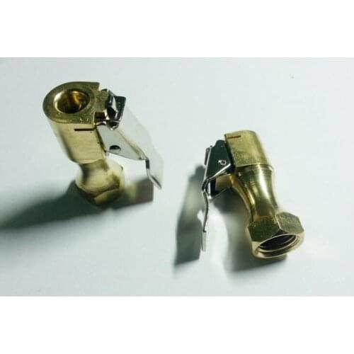 WholeSale 50pcs/lot 6-8mm Car Auto Tire Inflator Valve Connector Clip Air Pump Chuck Brass Tool