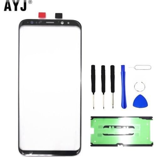 LCD Front Glass Panel For Samsung Galaxy S8 S9 Plus Display External Touch Screen Outer Lens Replacement adhesive Pad Tools