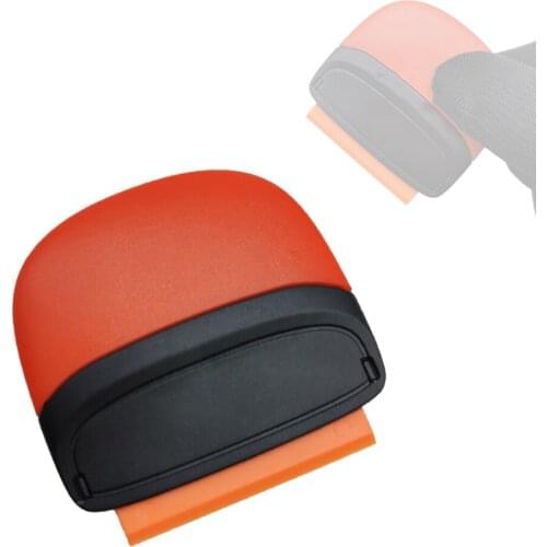 Orange Razor Blade Scraper Tool With Double-Edged Plastic Blades for Removing Adhesive Labels Stickers Decals k99