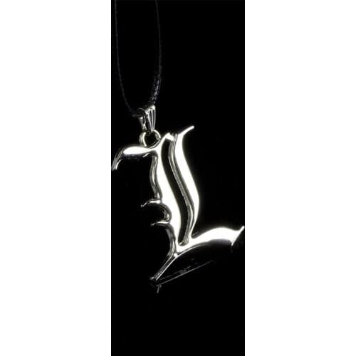 Death Note Double L Silver Color Hanging Non-mainstream Necklace Smart Anime Fashion Pendant Cosplay Accessories Bedroom Decor