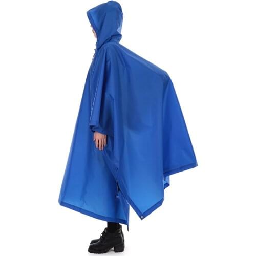 TOMSHOO Outdoor Poncho Backpack Rain Cover with Hood Waterproof Tent Rainwear For Camping Hiking Cycling