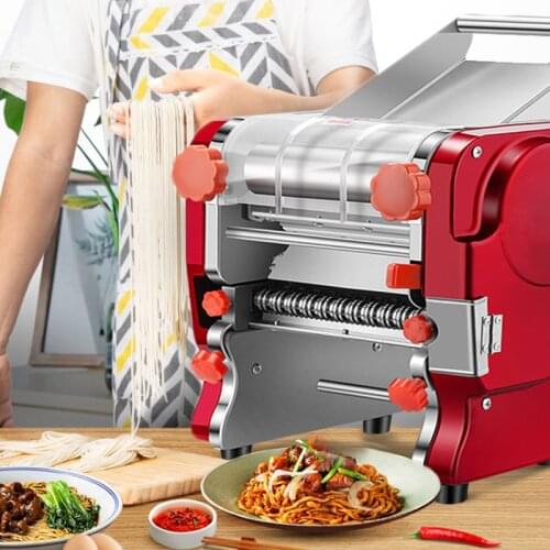 750W Commercial Fully Automatic Stainless Steel Electric Noodle Press Table Noodle Dumpling Machine Kneading Machine