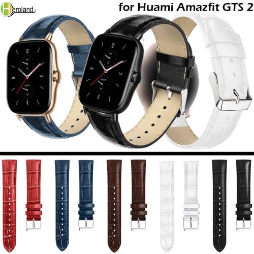 Watchband Strap for Huami Amazfit GTS 2 Smart Wristband Bracelet For Huami Amazfit GTR 2 Genuine Leather Accessories belt new